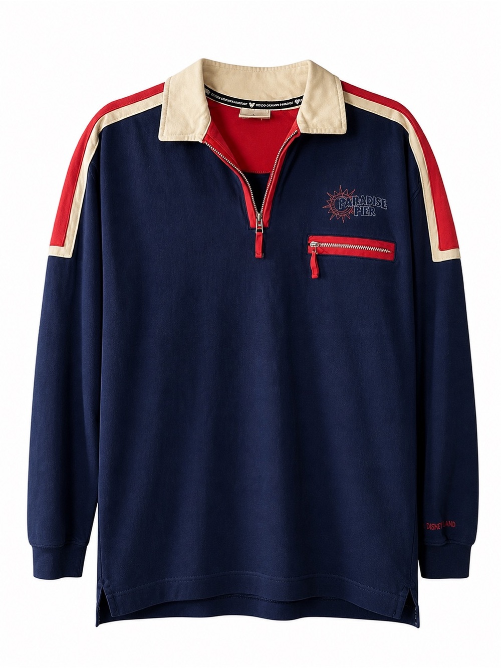 Vintage Disney Cast Member California Adventure Paradise Pier Quarter Zip XL